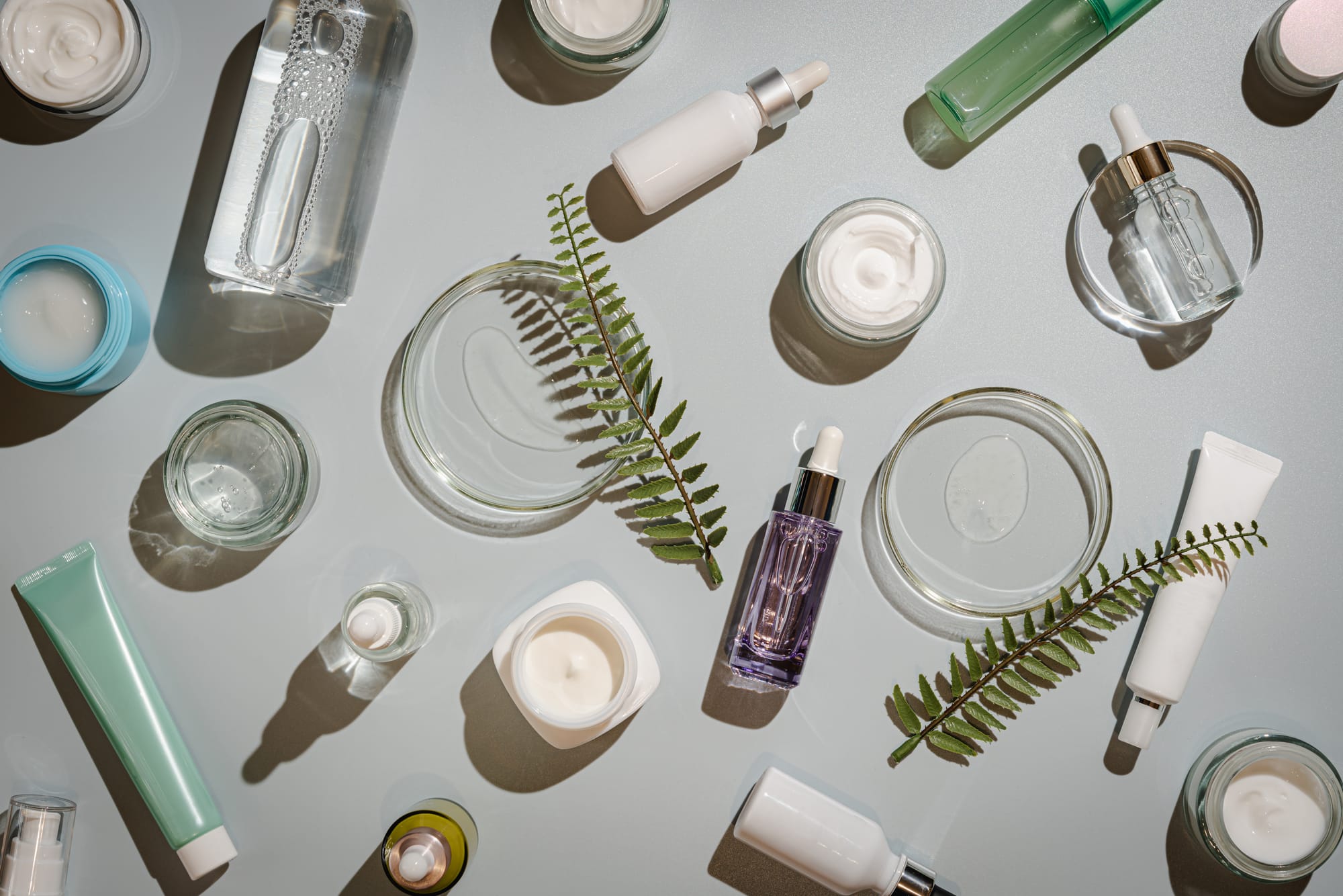 Variety of beauty products
