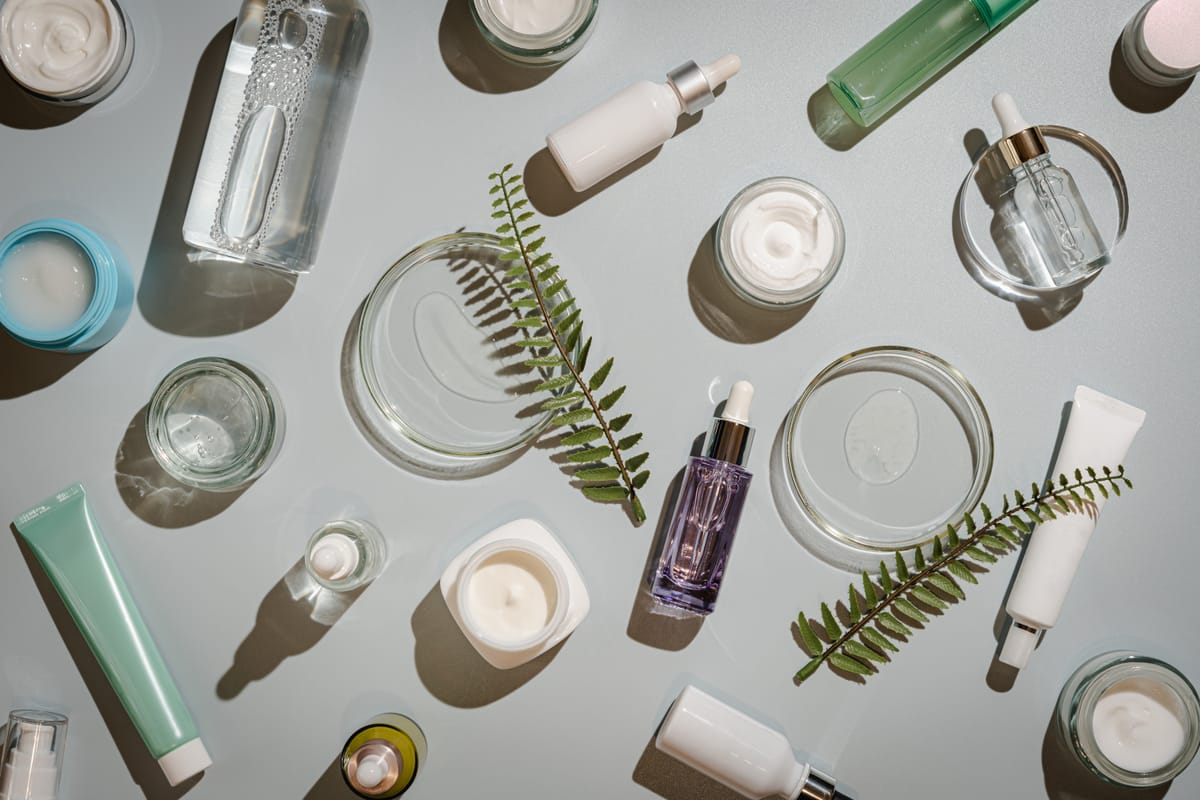 Variety of beauty products